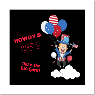 Howdy Up 4th of July Celebration Posters and Art